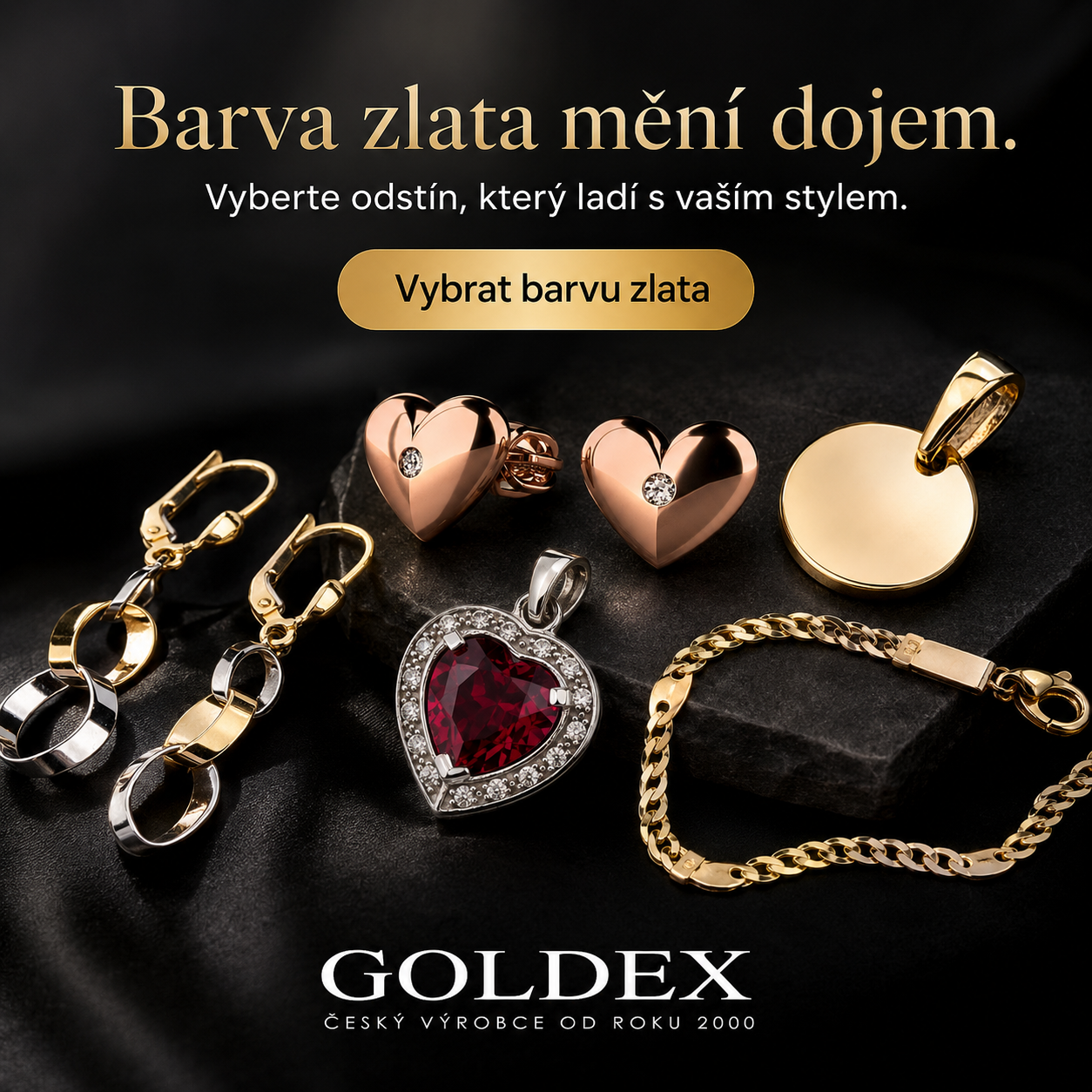 Banner Goldex Barva zlata mění dojem