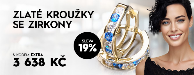 Zlaté kroužky se zirkony 52GZ-3345ZMB