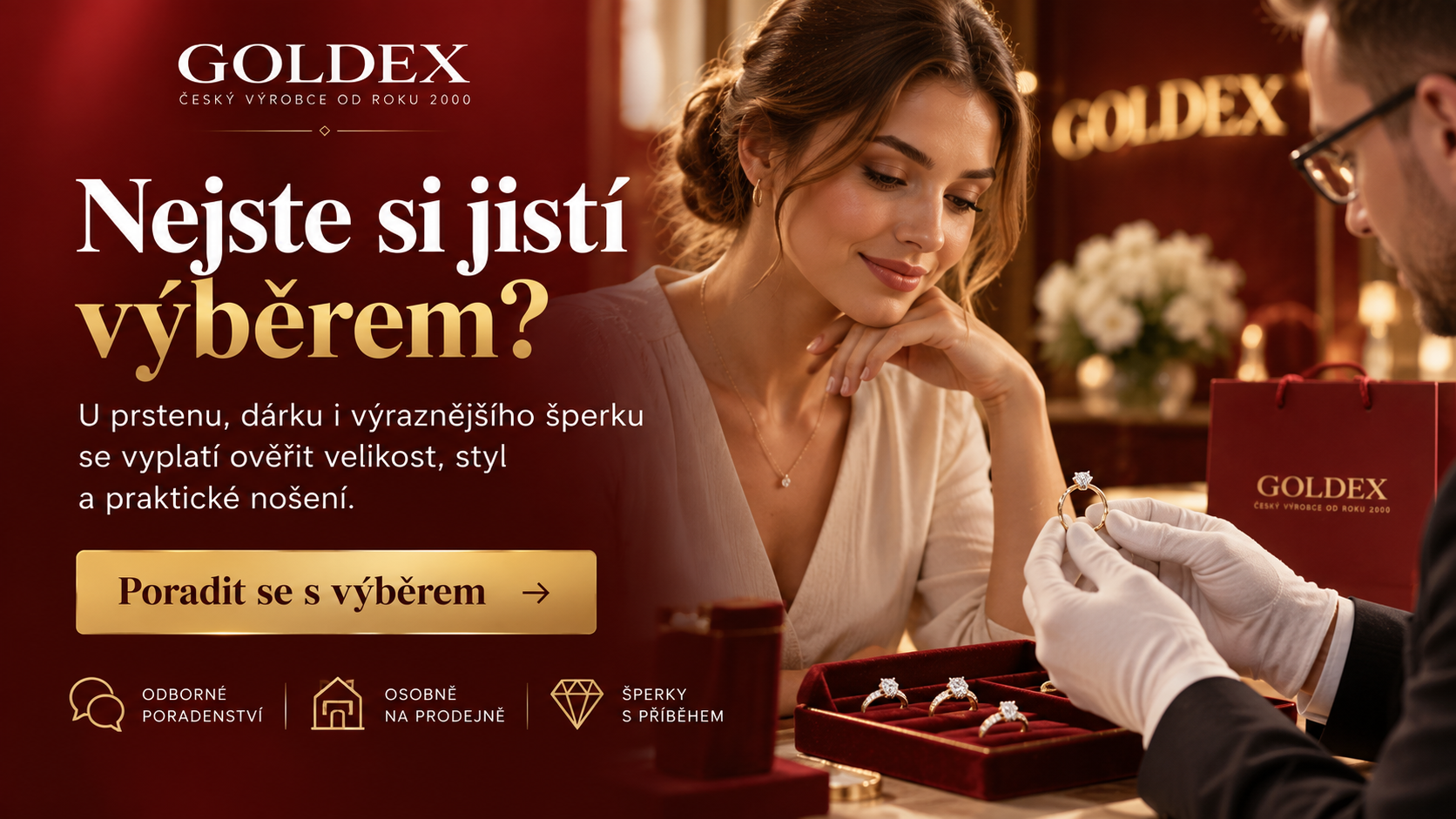 Odborné poradenství s výběrem šperku GOLDEX