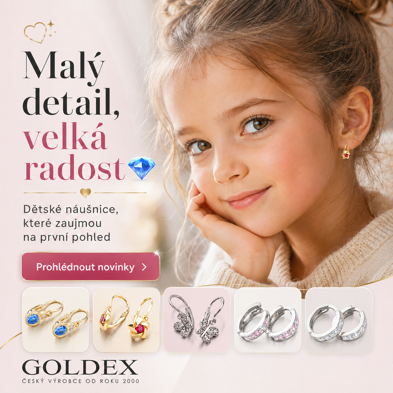 Dětské náušnice jako malý detail pro velkou radost