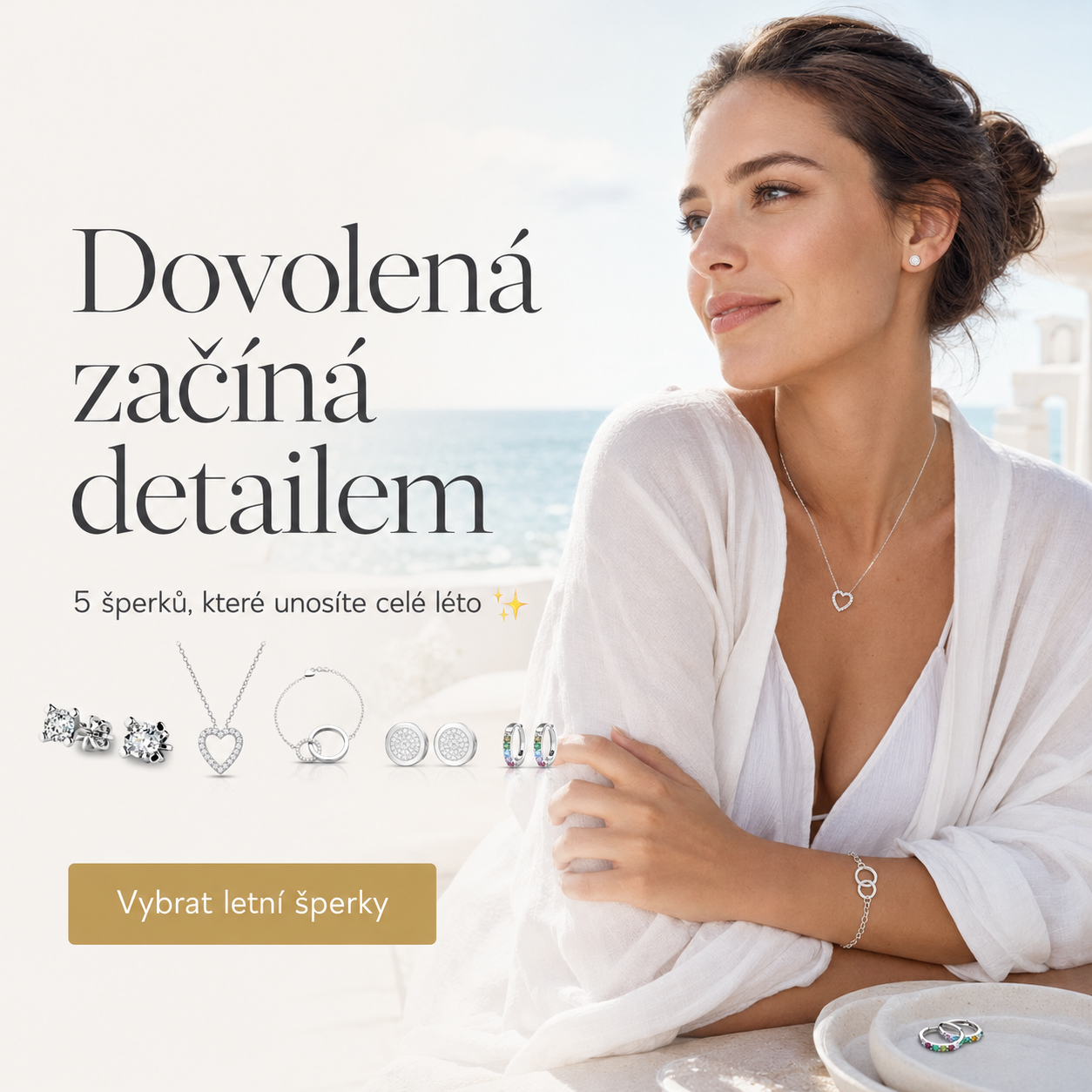 Letní banner se šperky na dovolenou