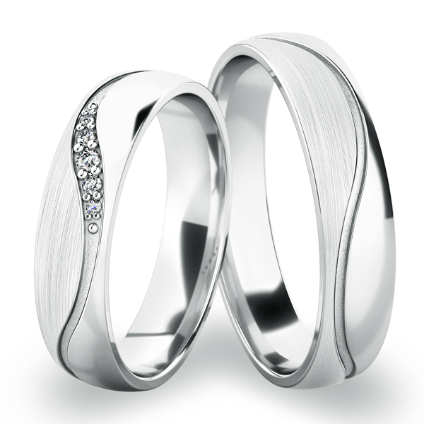 Snubní prsteny bílé zlato 585 SP-61064