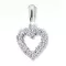 Dámský přívěsek bílé zlato 585 zirkon srdce DZ0020W