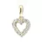 Dámský přívěsek žluté zlato 585 zirkon srdce DZ0020Y