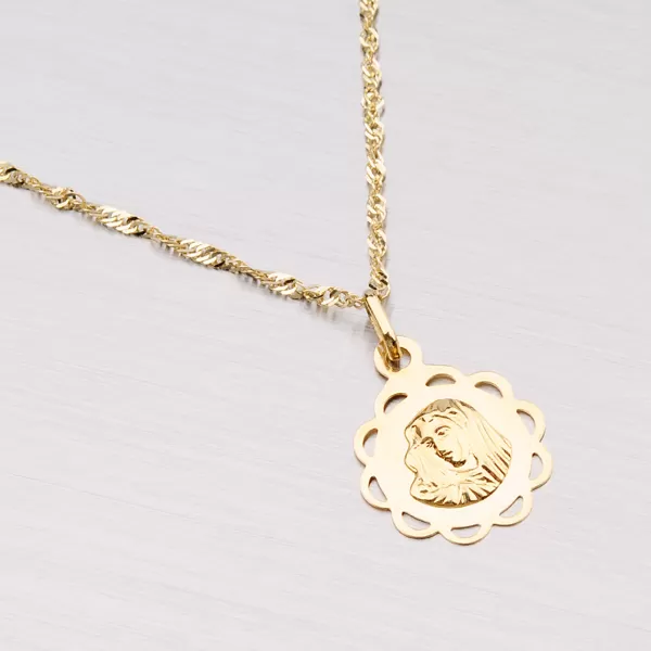 Přívěsek žluté zlato 585 Madonka 1-3524