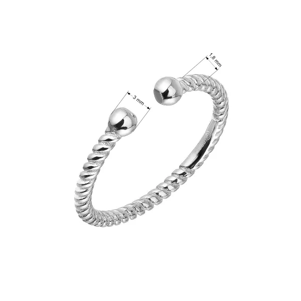 Stříbrný prsten vzorovaný 65003 UNI