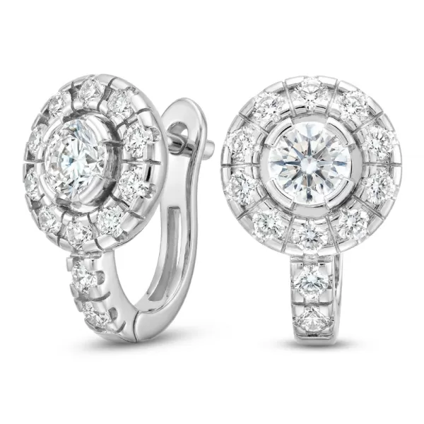 Náušnice bílé zlato 585/1000, přírodní diamanty 0.884ct, 109015-B-DIA