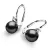 Dámské náušnice přírodní diamant 0.050 ct perlové 10889-B-DIA-FW-Black