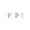 Stříbrné náušnice anděl se zirkonem 11533.1 crystal