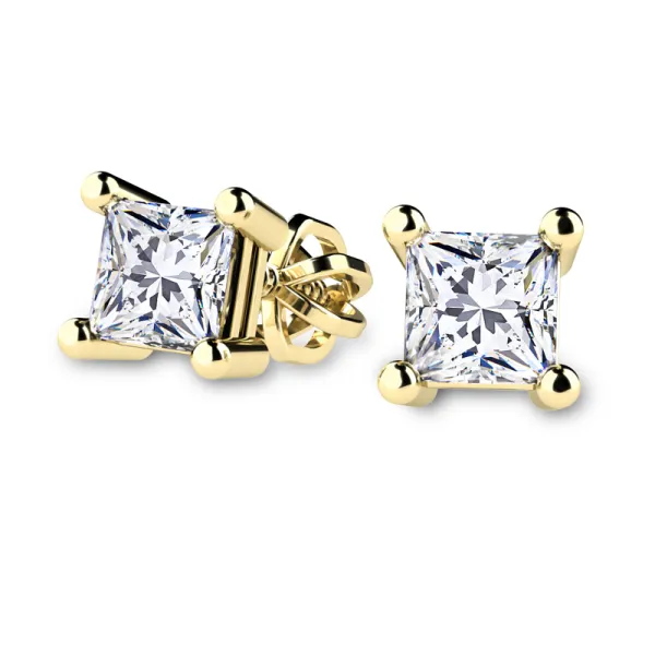 Náušnice žluté zlato 585/1000 se zirkonem 109013-ZL-ZIR