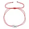 Kabbalah náramek se stříbrným medvídkem 13046.3 red