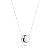 Stříbrný náhrdelník lesklá placička se zirkonkem 12116.1 crystal
