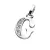 Přívěsek písmeno G bílé zlato 585/1000 přírodní diamanty 0.018 ct G/SI 10982-00-B-DIA-G
