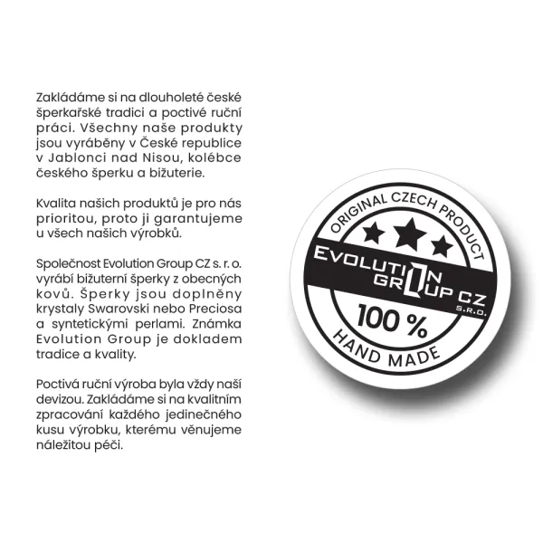 Perlový náramek šedý s Preciosa krystaly 33062.3