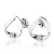 Náušnice z bílého zlata 585/1000 s přírodními diamanty 0,024ct, G/SI 10983-B-DIA