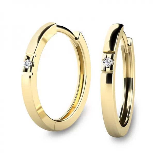Zlaté kruhy s diamanty 10985-ZL-DIA