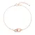 Pozlacený stříbrný ROSE náramek kroužky se zirkony 13032.1 crystal