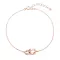 Pozlacený stříbrný ROSE náramek kroužky se zirkony 13032.1 crystal