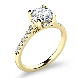 Zásnubní prsten žluté zlato 585/1000 přírodní diamanty 1.10 ct ZP-10962-ZL-DIA