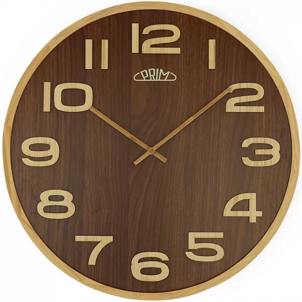 Nástěnné hodiny PRIM Timber Veneer E07P.4153.50