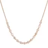 Pozlacený stříbrný ROSE náhrdelník s malými zirkony 12094.1 crystal