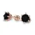 Dámské náušnice růžové zlato 585/1000 přírodní diamanty 0.820ct černé 10990-CV-DIA-Black