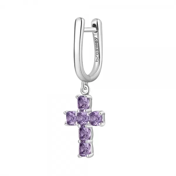 Single náušnice Brosway Fancy Magic Purple