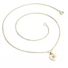 Náhrdelník srdce s diamantem 10874-NH05-ZL-DIA