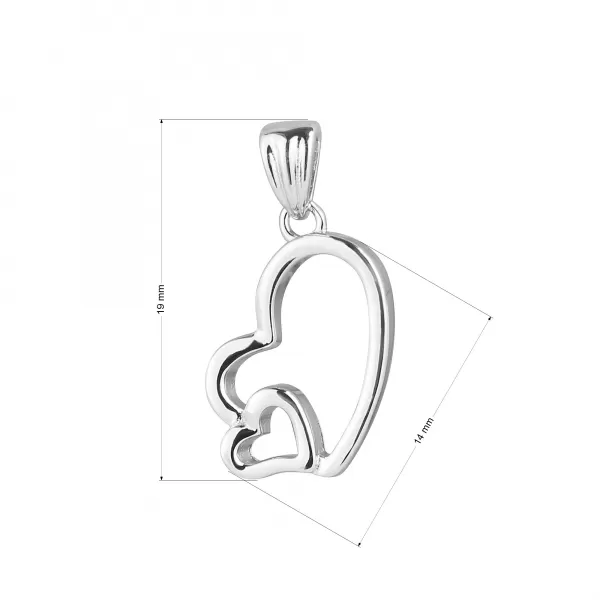 Stříbrný přívěsek srdíčka 64021