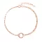 Pozlacený stříbrný ROSE náramek kroužek 63013 rose