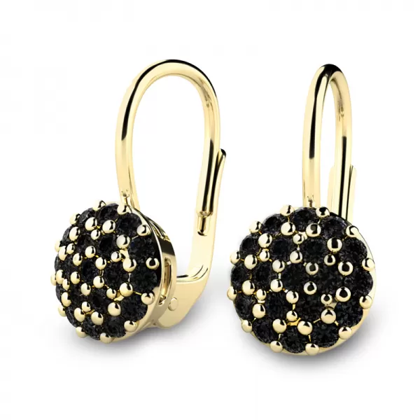 Diamantové náušnice z bílého zlata 10955-ZL-Black