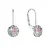 Stříbrné náušnice visací s krystaly Swarovski zelené malé 31321.3 sakura