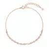 Pozlacený stříbrný ROSE náramek s malými zirkony 13031.1 crystal