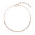 Pozlacený stříbrný ROSE náramek s malými zirkony 13031.1 crystal