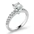Zásnubní prsten bílé zlato 585/1000 přírodní diamanty 1.170 ct G/SI ZP-10959-B-DIA