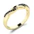 Dámský prsten žluté zlato 585 přírodní diamant černé 10996-ZL-Black