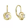 Pozlacené stříbrné náušnice se zirkonem 11507.1 crystal
