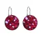 Stříbrné náušnice visací s krystaly Swarovski červené kulaté 31176.3 cherry