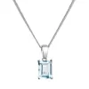 Stříbrný náhrdelník s pravým minerálním kamenem modrý 12092.3 sky topaz