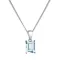 Stříbrný náhrdelník s pravým minerálním kamenem modrý 12092.3 sky topaz