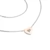 Náhrdelník srdce s diamantem 10874-NH01-BCV-DIA
