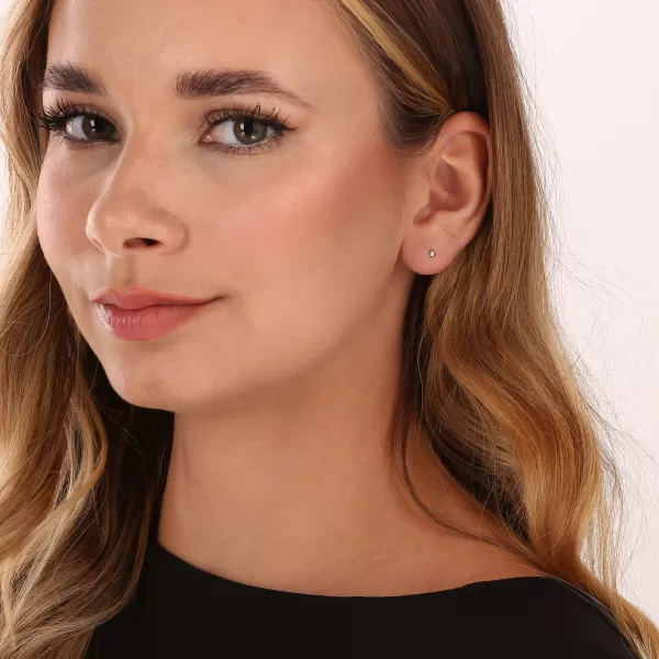 Stříbrné náušnice mini kulička 61052