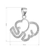 Stříbrný přívěsek slon se zirkony 14038.1 crystal
