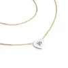 Náhrdelník srdce s diamantem 10874-NH01-ZLB-DIA