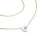 Dámský náhrdelník zlato mix 585/1000 přírodní diamant G/SI srdce 10874-NH01-ZLB-DIA
