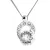 Stříbrný náhrdelník s krystaly Preciosa bílý kulatý 32048.1 crystal