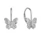 Stříbrné náušnice motýlci se zirkony 11500.1 crystal
