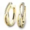 Náušnice ze žlutého zlata 585/1000, přírodní diamanty 0.140ct, G/SI, 10987-ZL-DIA