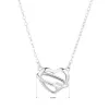 Stříbrný náhrdelník srdce se srdíčkem ze zirkonu 12099.1 crystal