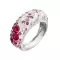 Stříbrný prsten s krystaly Swarovski mix barev červená 35031.3